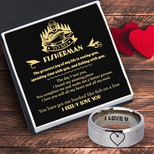 Rune Ring - Fishing - To My Fisherman - You Have Got Me Hooked Like Fish On A Line - Augri12003 - Gifts Holder