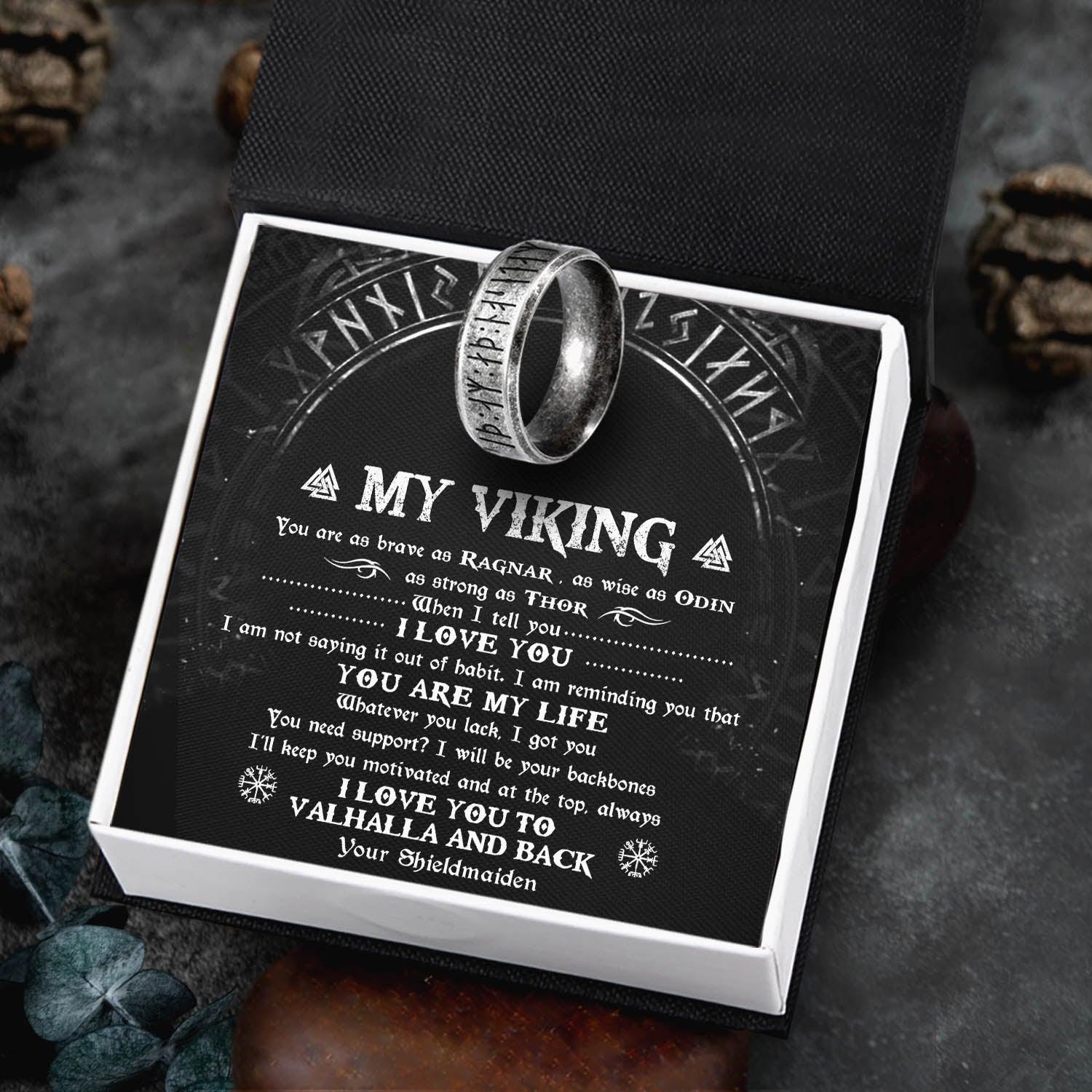 Rune Ring - My Viking - You Are My Life - Augri26002 - Gifts Holder
