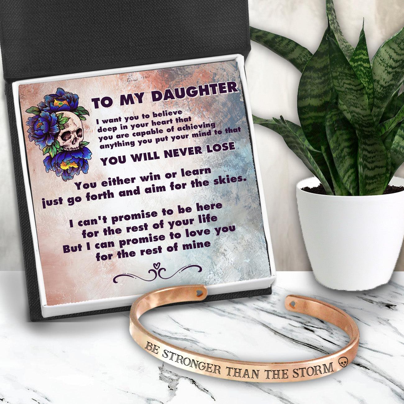 Skull Bracelet - Skull & Tattoo - To My Daughter - Go Forth And Aim For The Skies - Augbzf17005 - Gifts Holder