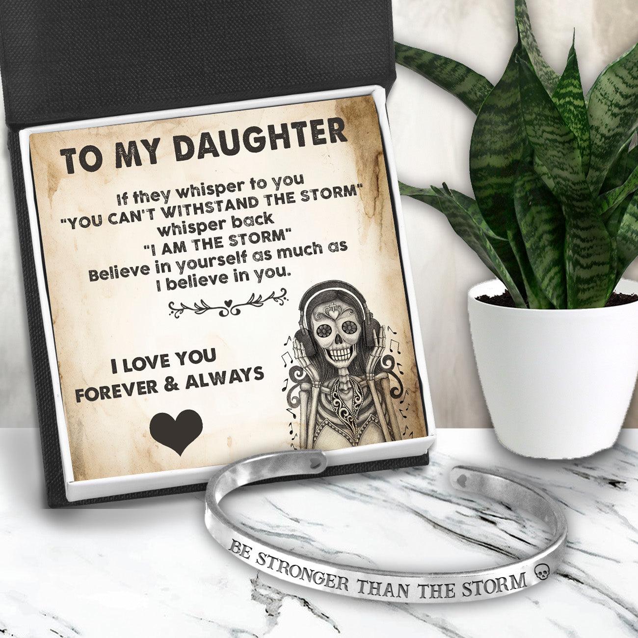 Skull Bracelet - Skull & Tattoo - To My Daughter - I Am The Storm - Augbzf17006 - Gifts Holder