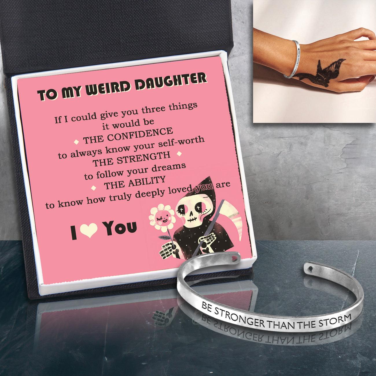 Skull Bracelet - Skull - To My Weird Daughter - How Truly Deeply Loved You Are - Augbzf17013 - Gifts Holder