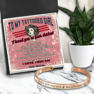 Skull Bracelet - Tattoo - To My Tattooed Girl - I Loved You At Your Darkest - Augbzf13004 - Gifts Holder