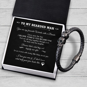 Skull Cuff Bracelet - Beard - To My Man - I Became Yours & You Became Mine - Augbbh26012 - Gifts Holder