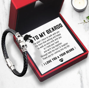 Skull Cuff Bracelet - Beard - To My Man - I Love You & Your Beard - Augbbh26013 - Gifts Holder