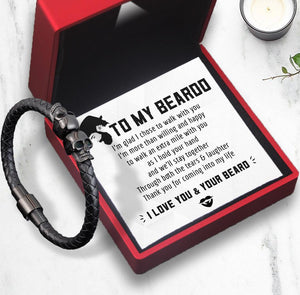 Skull Cuff Bracelet - Beard - To My Man - I Love You & Your Beard - Augbbh26013 - Gifts Holder