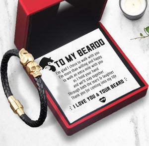 Skull Cuff Bracelet - Beard - To My Man - I Love You & Your Beard - Augbbh26013 - Gifts Holder