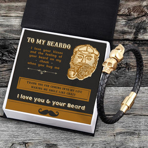 Skull Cuff Bracelet - Beard - To My Man - Thank You For Coming Into My Life - Augbbh26019 - Gifts Holder