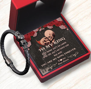 Skull Cuff Bracelet - Skull Cuff - To My Man - You Are My King Forever - Augbbh26008 - Gifts Holder