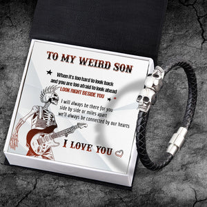 Skull Cuff Bracelet - Skull - To My Son - I Love You - Augbbh16004 - Gifts Holder