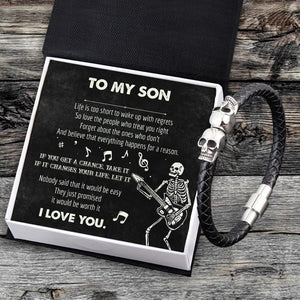 Skull Cuff Bracelet - Skull - To My Son - I Love You - Augbbh16006 - Gifts Holder