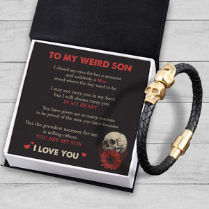 Skull Cuff Bracelet - Skull - To My Son - You Are My Son - Augbbh16008 - Gifts Holder