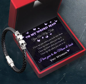 Skull Cuff Bracelet - Skull - To My Weird Man - You Are My Fate - Augbbh26017 - Gifts Holder