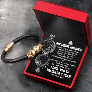 Skull Cuff Bracelet - Viking - To My Husband - I Love You To Valhalla & Back - Augbbh14004 - Gifts Holder