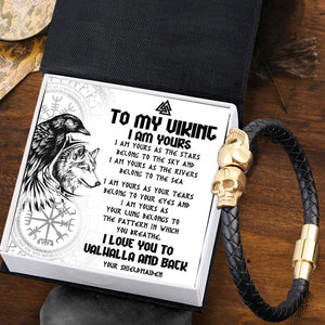 Skull Cuff Bracelet - Viking - To My Viking - I Am Yours - Augbbh26020 - Gifts Holder