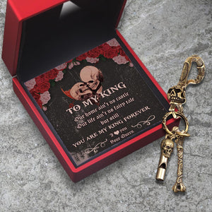 Skull Keychain Holder - Skull Keychain - To My Man - You Are My King Forever - Augkci26008 - Gifts Holder