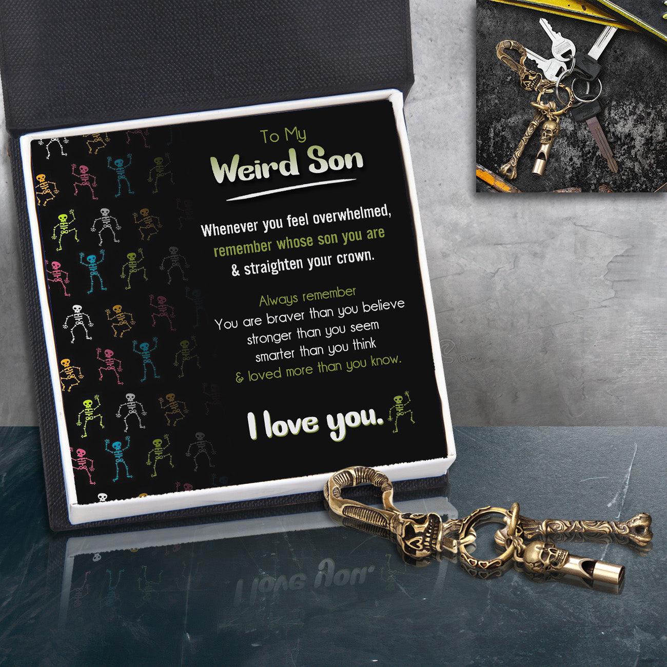 Skull Keychain Holder - Skull - To My Son - I Love You - Augkci16004 - Gifts Holder