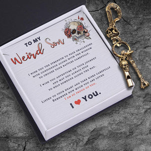 Skull Keychain Holder - Skull - To My Son - I Love You - Augkci16007 - Gifts Holder