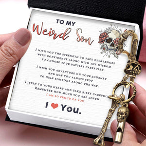 Skull Keychain Holder - Skull - To My Son - I Love You - Augkci16007 - Gifts Holder