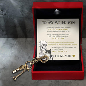 Skull Keychain Holder - Skull - To My Son - I Love You - Augkci16008 - Gifts Holder