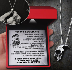 Skull Necklace - Skull & Tattoo - To My Soulmate - I Will Love You Forever & Always - Augnag26004 - Gifts Holder