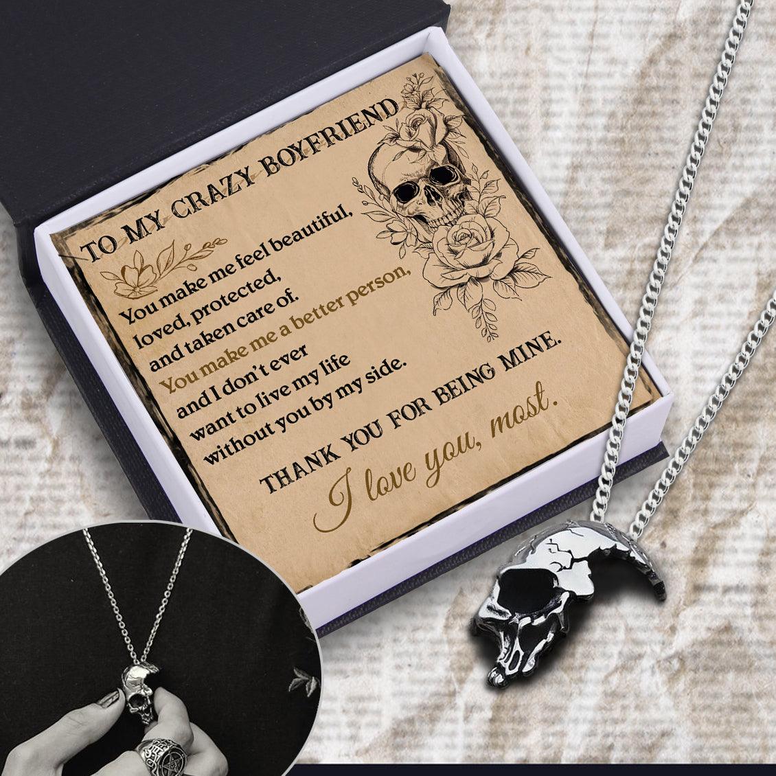Skull Necklace - Skull - To My Boyfriend - I Love You, Most - Augnag12002 - Gifts Holder