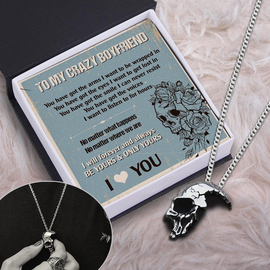 Skull Necklace - Skull - To My Crazy Boyfriend - Be Yours & Only Yours - Augnag12003 - Gifts Holder