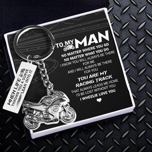 Sportbike Keychain - Biker - To My Man - I Wheelie Love You - Augkei26006 - Gifts Holder