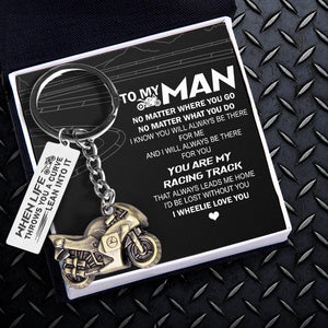 Sportbike Keychain - Biker - To My Man - I Wheelie Love You - Augkei26006 - Gifts Holder