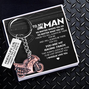 Sportbike Keychain - Biker - To My Man - I Wheelie Love You - Augkei26006 - Gifts Holder