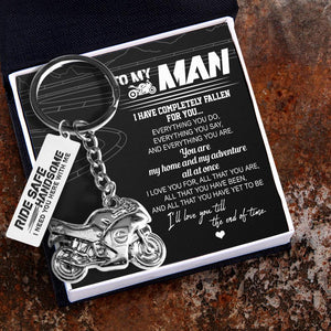 Sportbike Keychain - Biker - To My Man - Ride Safe, Handsome - Augkei26004 - Gifts Holder