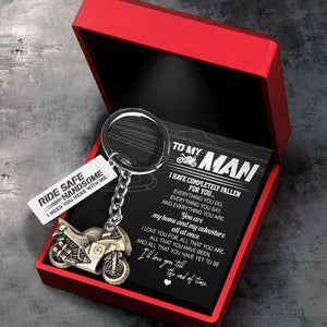 Sportbike Keychain - Biker - To My Man - Ride Safe, Handsome - Augkei26004 - Gifts Holder