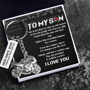 Sportbike Keychain - Biker - To My Son - I Love You - Augkei16003 - Gifts Holder