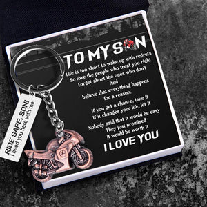 Sportbike Keychain - Biker - To My Son - I Love You - Augkei16003 - Gifts Holder