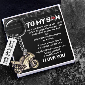 Sportbike Keychain - Biker - To My Son - I Love You - Augkei16003 - Gifts Holder