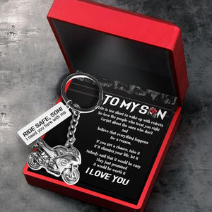 Sportbike Keychain - Biker - To My Son - I Love You - Augkei16003 - Gifts Holder