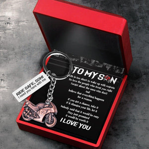 Sportbike Keychain - Biker - To My Son - I Love You - Augkei16003 - Gifts Holder