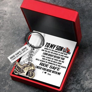 Sportbike Keychain - Biker - To My Son - I Love You - Augkei16006 - Gifts Holder