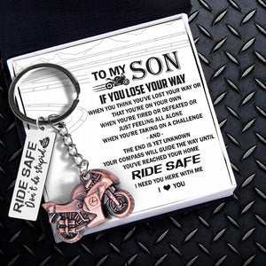 Sportbike Keychain - Biker - To My Son - If You Lose Your Way - Augkei16001 - Gifts Holder