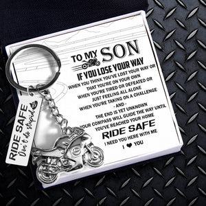 Sportbike Keychain - Biker - To My Son - If You Lose Your Way - Augkei16001 - Gifts Holder