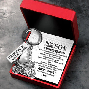 Sportbike Keychain - Biker - To My Son - If You Lose Your Way - Augkei16001 - Gifts Holder