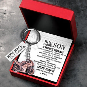 Sportbike Keychain - Biker - To My Son - If You Lose Your Way - Augkei16001 - Gifts Holder