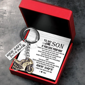 Sportbike Keychain - Biker - To My Son - If You Lose Your Way - Augkei16001 - Gifts Holder