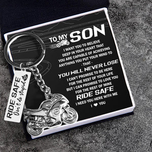 Sportbike Keychain - Biker - To My Son -You Will Never Lose - Augkei16002 - Gifts Holder