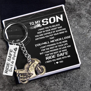 Sportbike Keychain - Biker - To My Son -You Will Never Lose - Augkei16002 - Gifts Holder