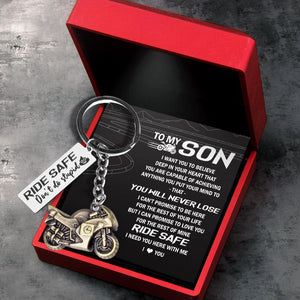 Sportbike Keychain - Biker - To My Son -You Will Never Lose - Augkei16002 - Gifts Holder