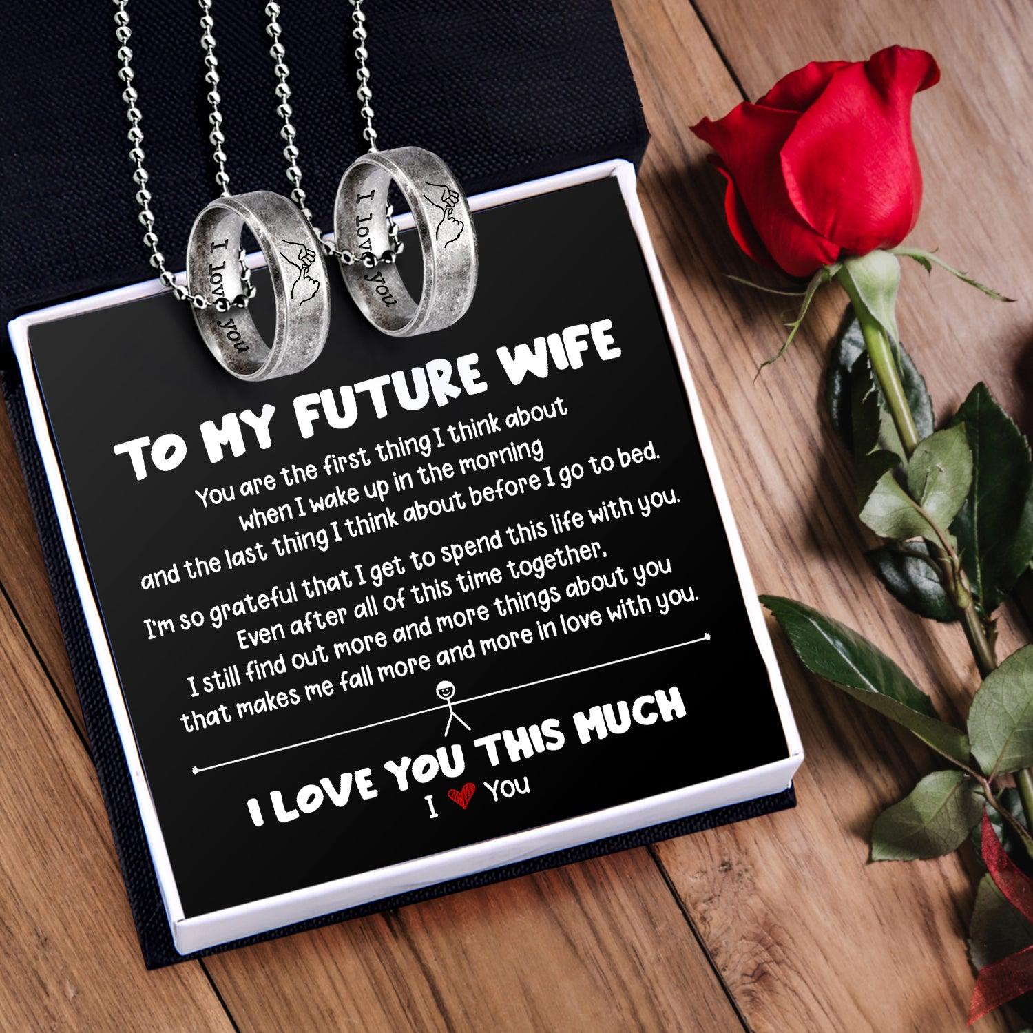 Steel Couple Necklaces - Family - To My Future Wife - I'm So Grateful That I Get To Spend This Life With You - Augndx25003 - Gifts Holder