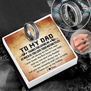 Steel Wheel Ring - Biker - To My Dad - I Am So Lucky To Have You As My Father - Augri18003 - Gifts Holder