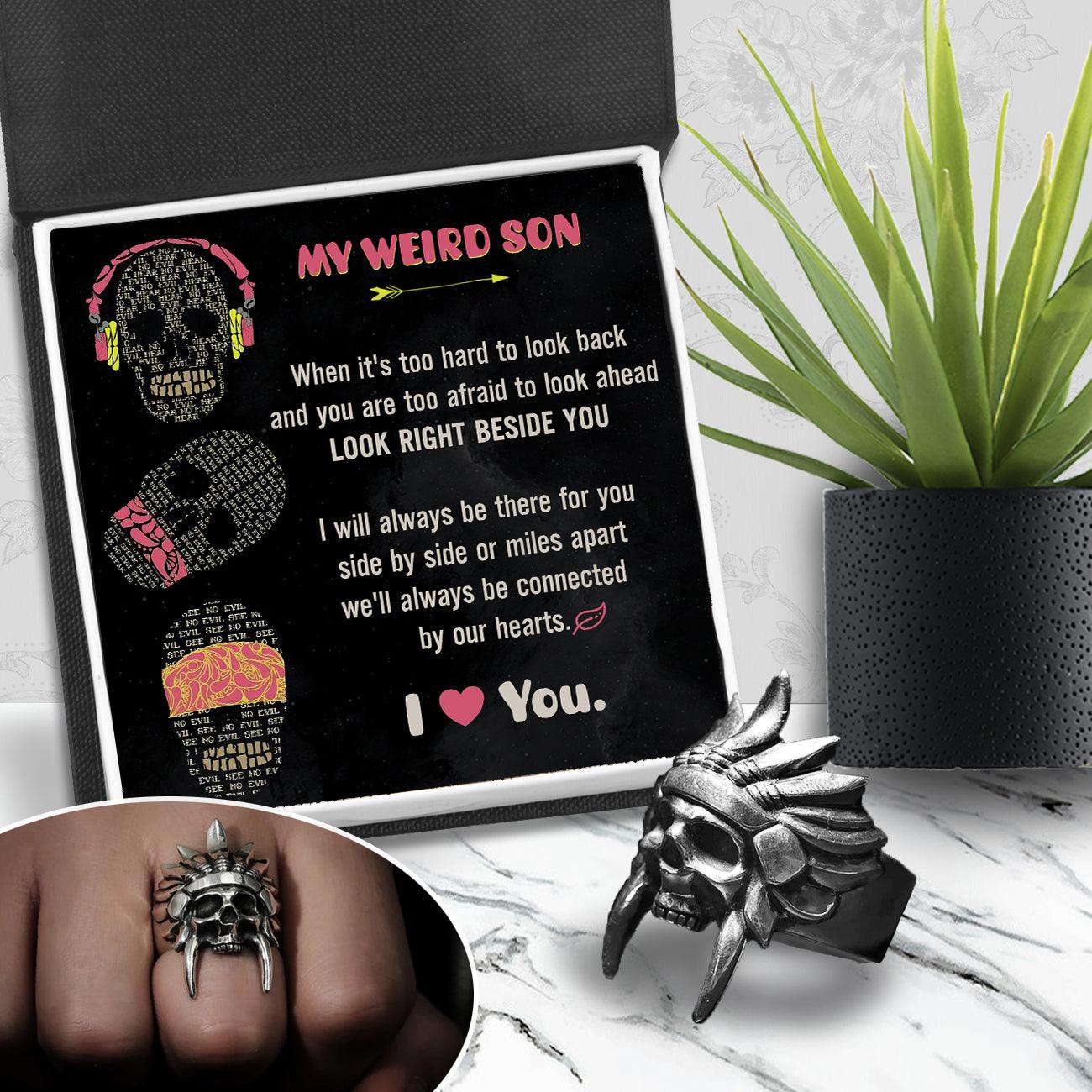 Tribal Chief Ring - Skull - To My Son - I Love You - Augrlm16002 - Gifts Holder
