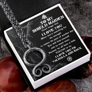 Troll Cross Necklace - Viking - To My ShieldMaiden - I Love You To Vahalla And Back - Augnfq13001 - Gifts Holder