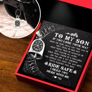 Viking Compass Bell - Viking - Biker - To My Son - I Need You Here With Me - Augnzv16001 - Gifts Holder